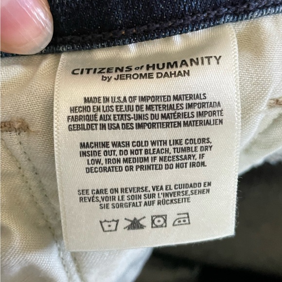 CITIZENS OF HUMANITY Agnes Long Mid Rise Slim Straight Jeans size 30 - Picture 6 of 9